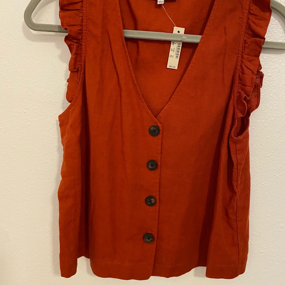 Madewell Burnt orange top